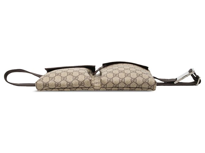 Bolso cinturón Gucci Beige GG Supreme de doble bolsillo - vista 3