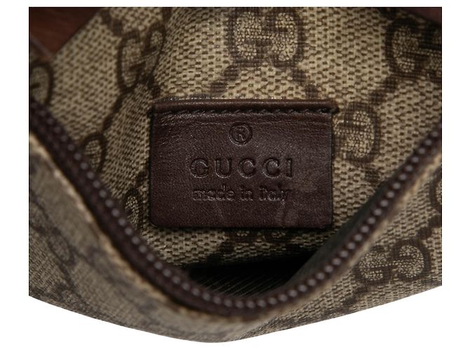 Bolso cinturón Gucci Beige GG Supreme de doble bolsillo - vista 5
