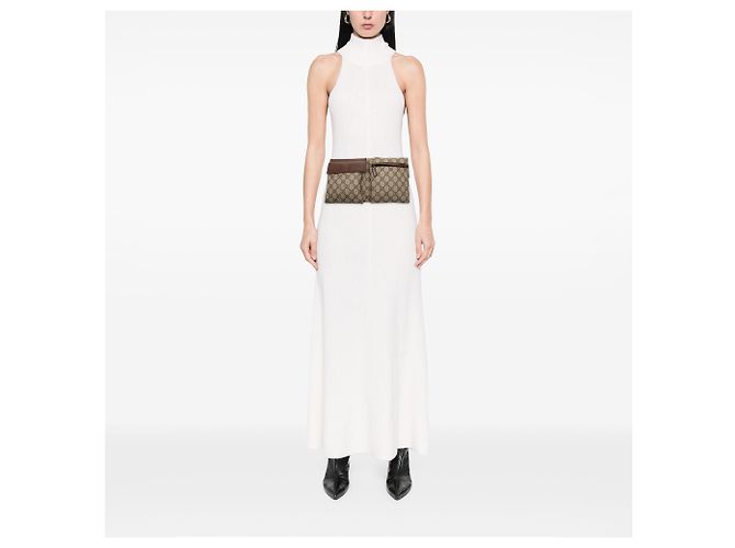 Bolso cinturón Gucci Beige GG Supreme de doble bolsillo - vista 6