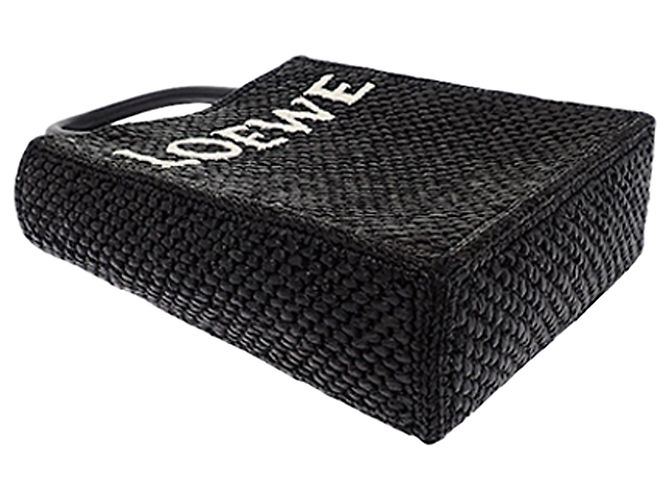 LOEWE Standard A5 Satchel aus schwarzer Raffia - Ansicht 4