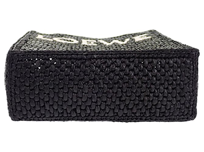 LOEWE Standard A5 Satchel aus schwarzer Raffia - Ansicht 7