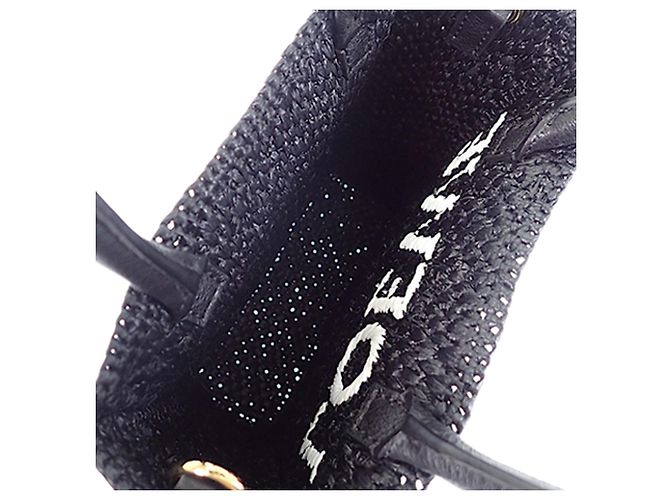 LOEWE Standard A5 Satchel aus schwarzer Raffia - Ansicht 9