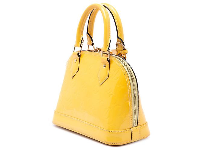 Louis Vuitton Yellow Monogram Vernis Alma BB Amarelo - vista 2