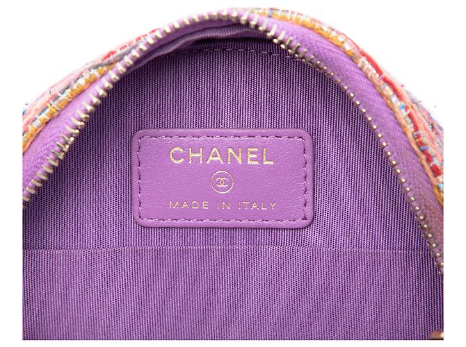 Chanel Purple Tweed CC Filigree Round Crossbody Porpora - vista 5