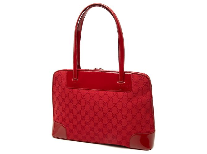 Borsa a tracolla Gucci in tela GG rossa Rosso - vista 2