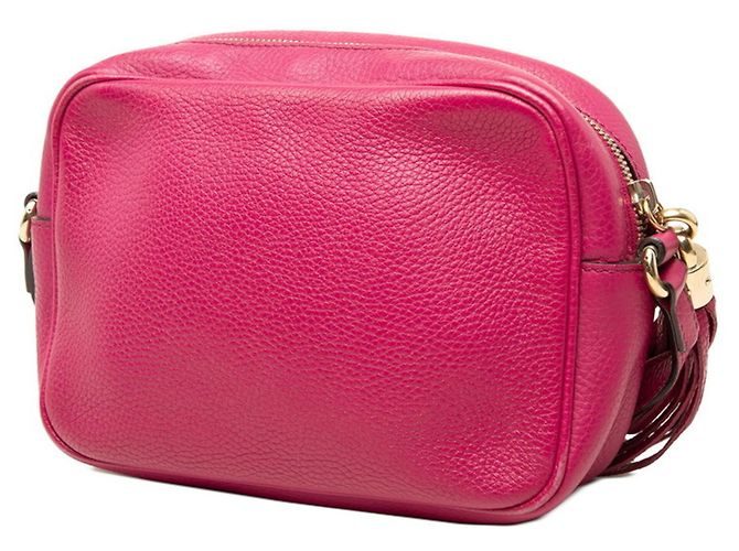 Borsa a tracolla Gucci Soho in pelle rosa - vista 2