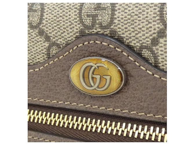 Borsa a tracolla Gucci Ophidia 517350 96IWS Marrone Beige - vista 4