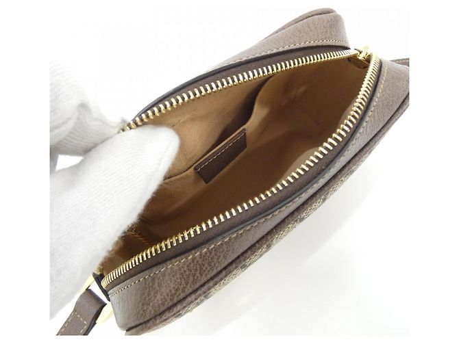 Borsa a tracolla Gucci Ophidia 517350 96IWS Marrone Beige - vista 9