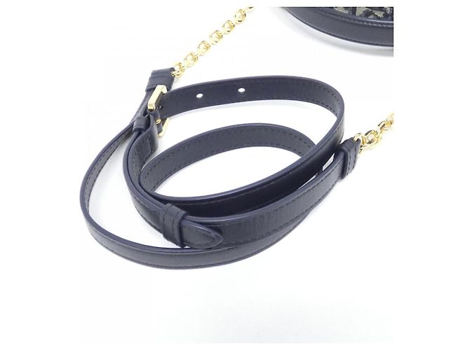 Borsa ovale signature Christian Dior DIOR OBLIQUE Blu - vista 3
