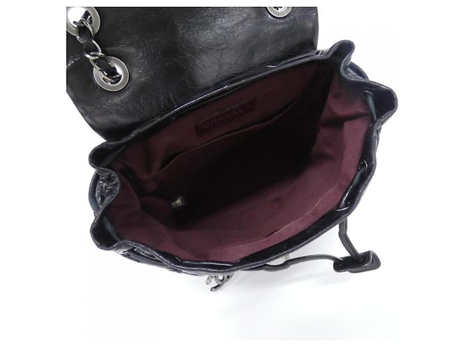 Mochila de couro Chanel 92961 Preto - vista 8