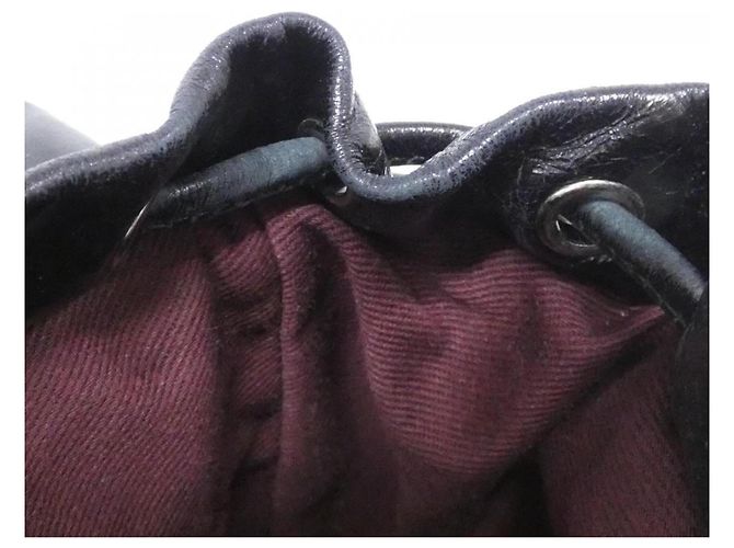 Mochila de couro Chanel 92961 Preto - vista 9