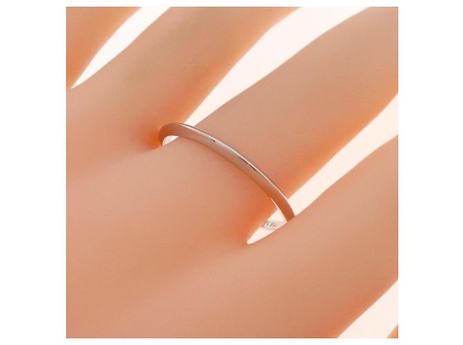 Autre Marque Anello Fascia Tiffany in Platino - vista 4