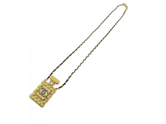 Colar de couro Chanel AB4389 Preto Branco - vista 2
