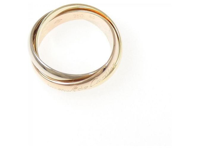 Anello Cartier Trinity in oro rosa bianco e giallo 18K - vista 2
