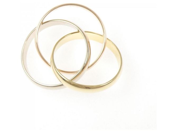 Anello Cartier Trinity in oro rosa bianco e giallo 18K - vista 3