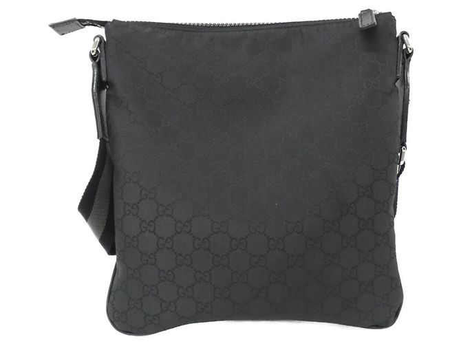 Borsa a tracolla Gucci 449184 G1XHN in nylon nero - vista 2