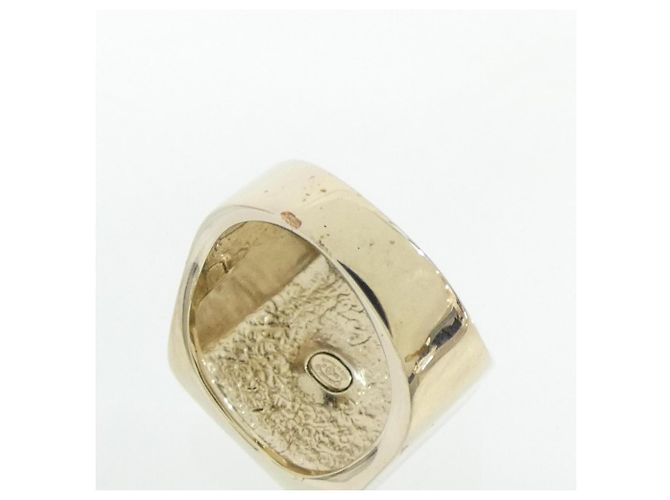 Anel Chanel ABG923 Ouro e Branco Dourado - vista 3