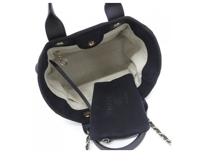 Borsa Chanel Deauville Line AS3257 Nero - vista 8