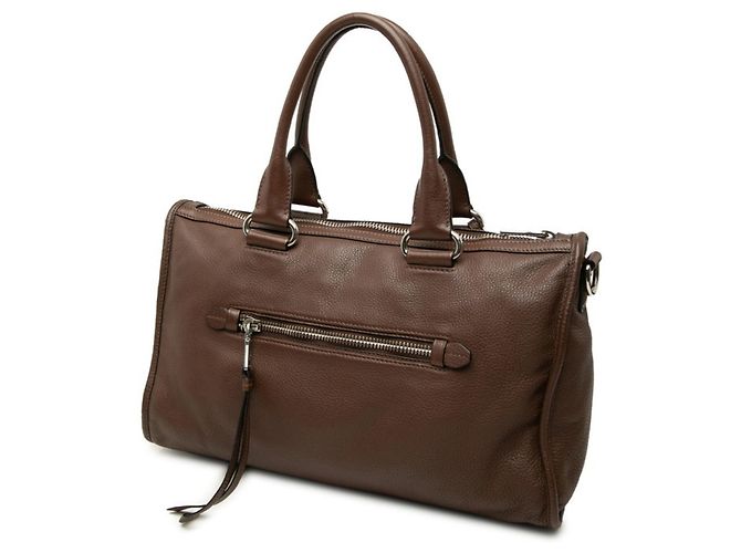 Bolsa de mão Prada em couro castanho Marrom - vista 2