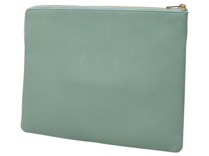 Céline Celine Clutch aus grünem Lambskin - Ansicht 2
