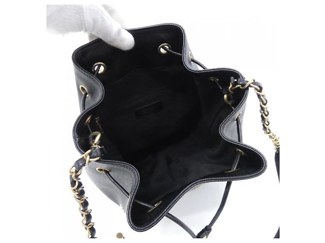 Borsa a tracolla Chanel Deauville Nero - vista 6