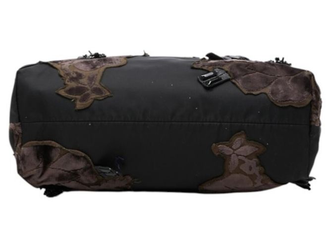 Bolso Tote de Prada con Flores de Cuentas Negro - vista 3