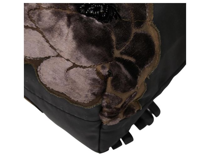 Bolso Tote de Prada con Flores de Cuentas Negro - vista 4