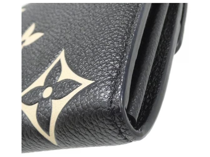 Louis Vuitton Bicolor Monogram Empreinte Portefeuille Sarah Wallet Nero Beige - vista 3