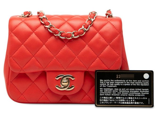 Chanel Mini Matelassé Schultertasche Rot - Ansicht 7