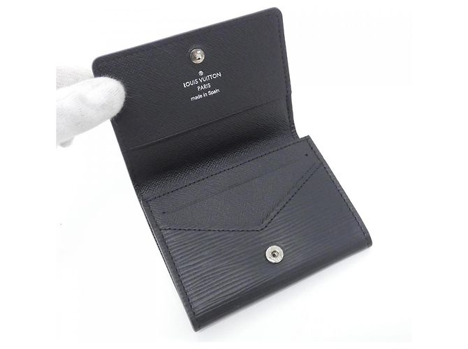 Louis Vuitton Epi Enveloppe Carte de Visite Card Case Negro - vista 4