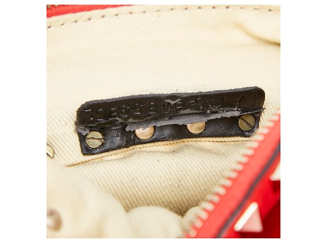 Zaino Valentino Rockstud da donna in pelle rossa Rosso - vista 11
