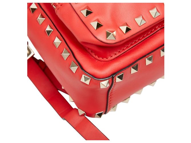 Zaino Valentino Rockstud da donna in pelle rossa Rosso - vista 5