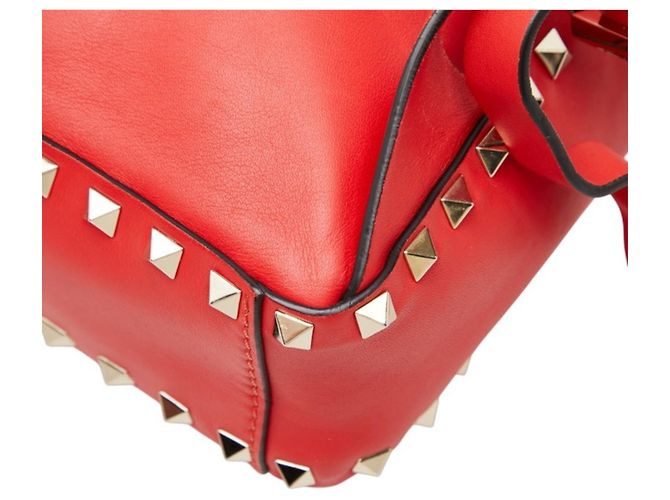 Zaino Valentino Rockstud da donna in pelle rossa Rosso - vista 6