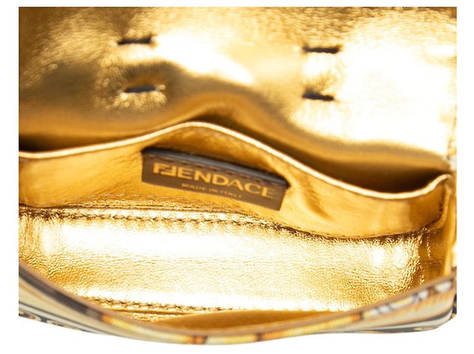 Borsa a tracolla Nano Baguette Fendi x Versace con catena Multicolore - vista 4