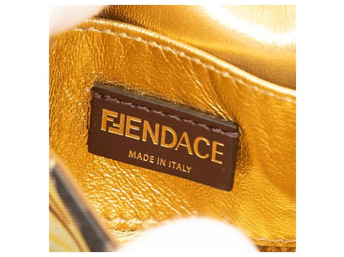Borsa a tracolla Nano Baguette Fendi x Versace con catena Multicolore - vista 5