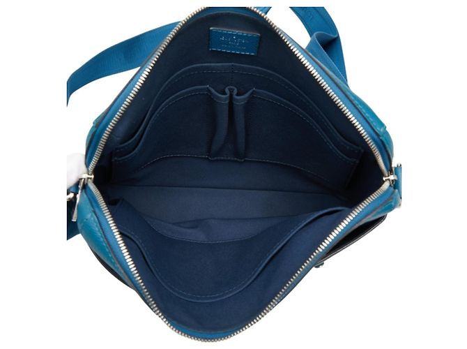 Borsa a tracolla Louis Vuitton Taiga Grigori Blu - vista 8