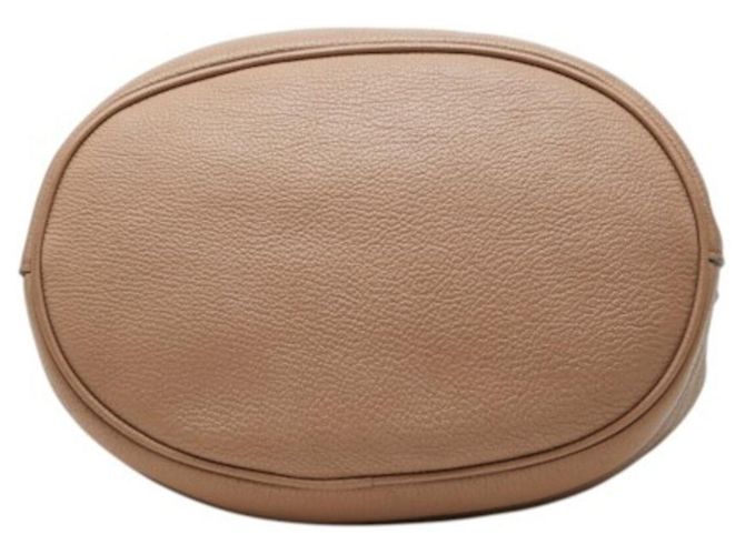 Sac à main Miu Miu en cuir rose beige - vue 3