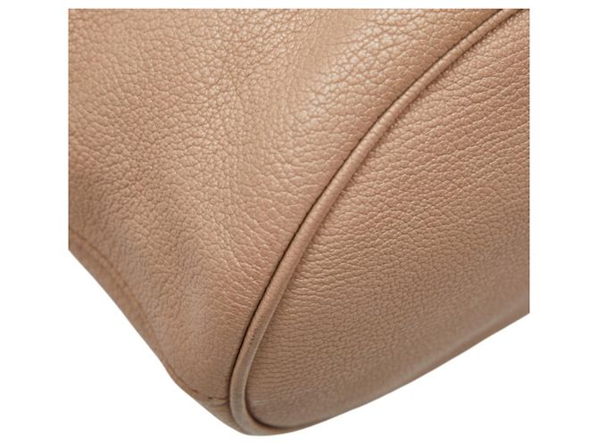 Sac à main Miu Miu en cuir rose beige - vue 5