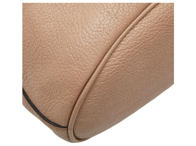 Sac à main Miu Miu en cuir rose beige - vue 7
