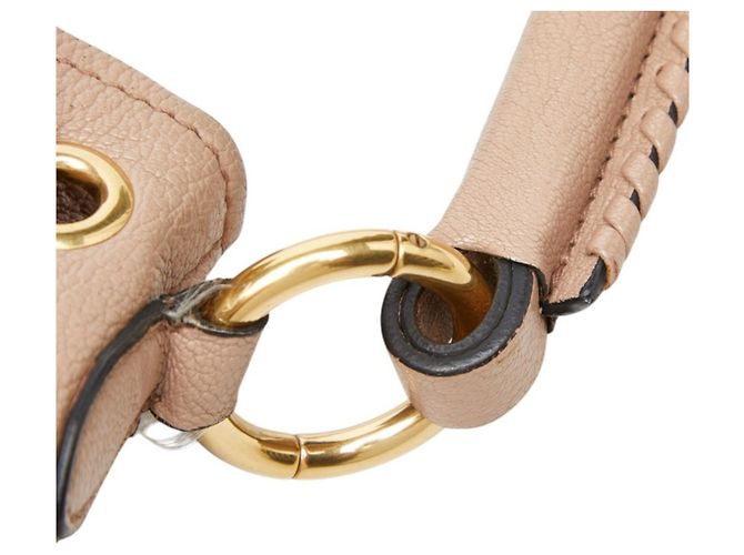 Sac à main Miu Miu en cuir rose beige - vue 8