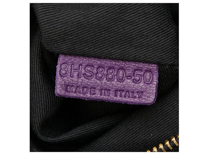 Borsa a tracolla Chloé Milton con catena in pelle viola Porpora - vista 11