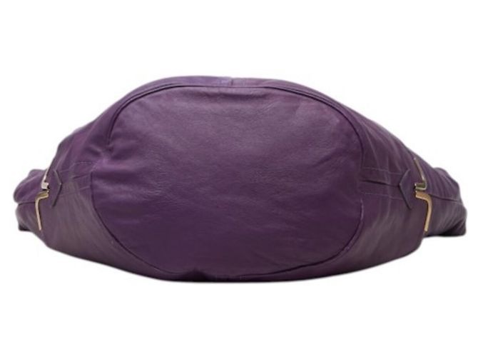 Borsa a tracolla Chloé Milton con catena in pelle viola Porpora - vista 3
