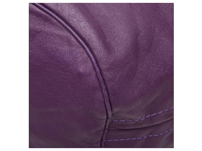 Borsa a tracolla Chloé Milton con catena in pelle viola Porpora - vista 4