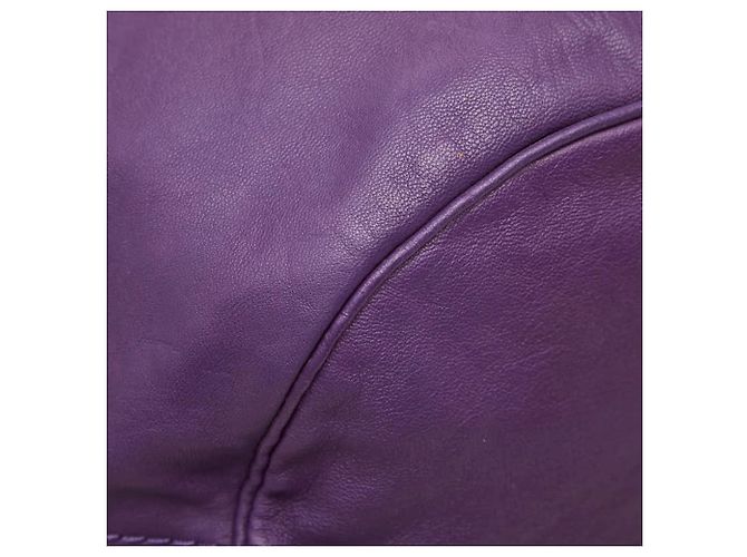 Borsa a tracolla Chloé Milton con catena in pelle viola Porpora - vista 5