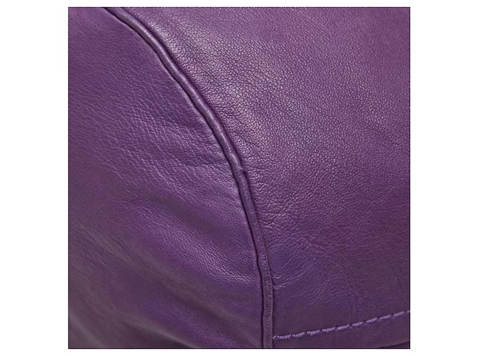 Borsa a tracolla Chloé Milton con catena in pelle viola Porpora - vista 6