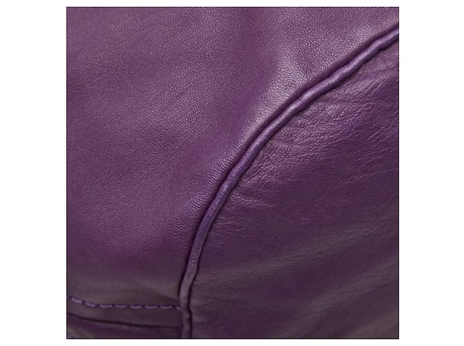 Borsa a tracolla Chloé Milton con catena in pelle viola Porpora - vista 7