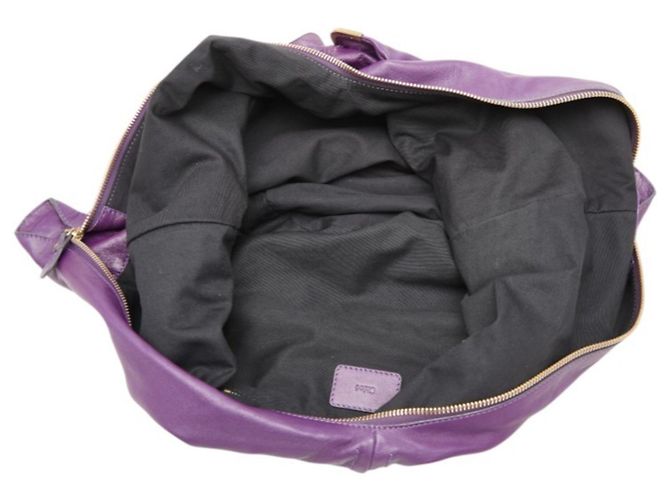 Borsa a tracolla Chloé Milton con catena in pelle viola Porpora - vista 9