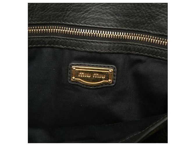 Borsa a mano Miu Miu in pelle nera Nero - vista 5