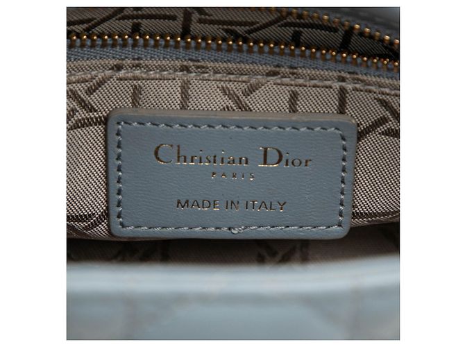 Borsa Christian Dior Lady Dior Mini Blu - vista 5