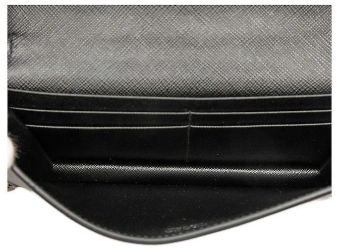 Saffiano Prada Rose Heart Wallet Chain Schultertasche Schwarz - Ansicht 4